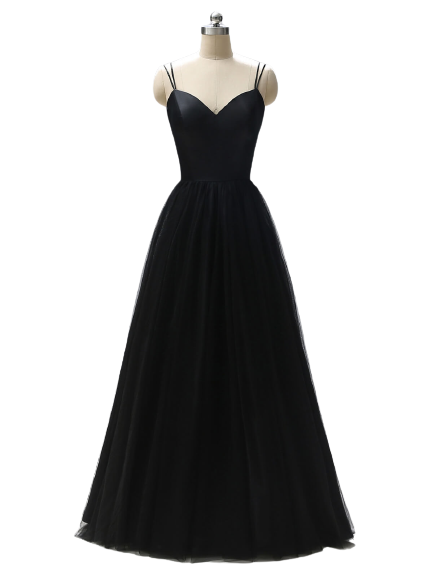 SPAGHETTI-TRÄGER BRAUTJUNGFER MAXI KLEID