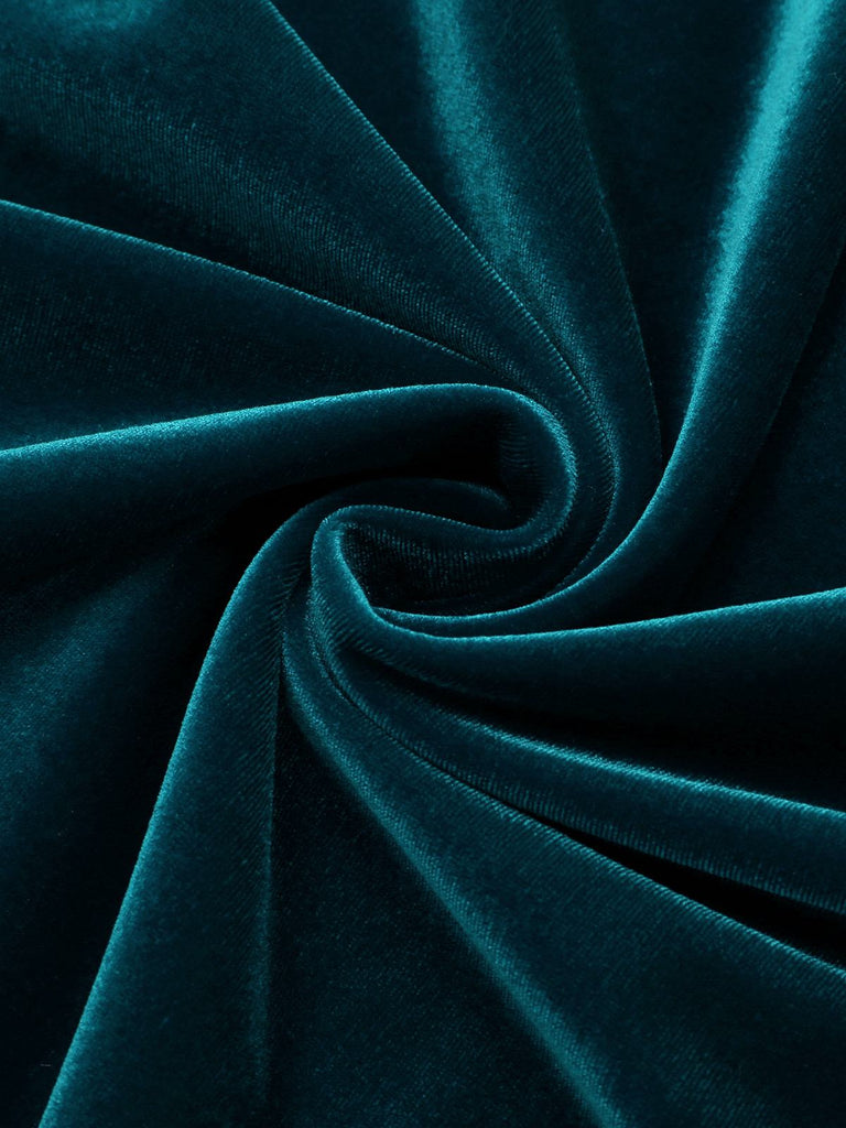 Dunkelgrün VINTAGE SCHULTERFREI PENCIL KLEID