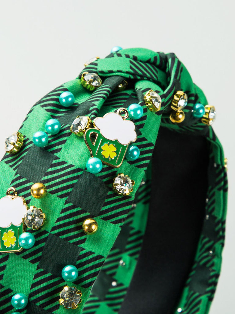 Retro Plaid St. Patrick Stirnband