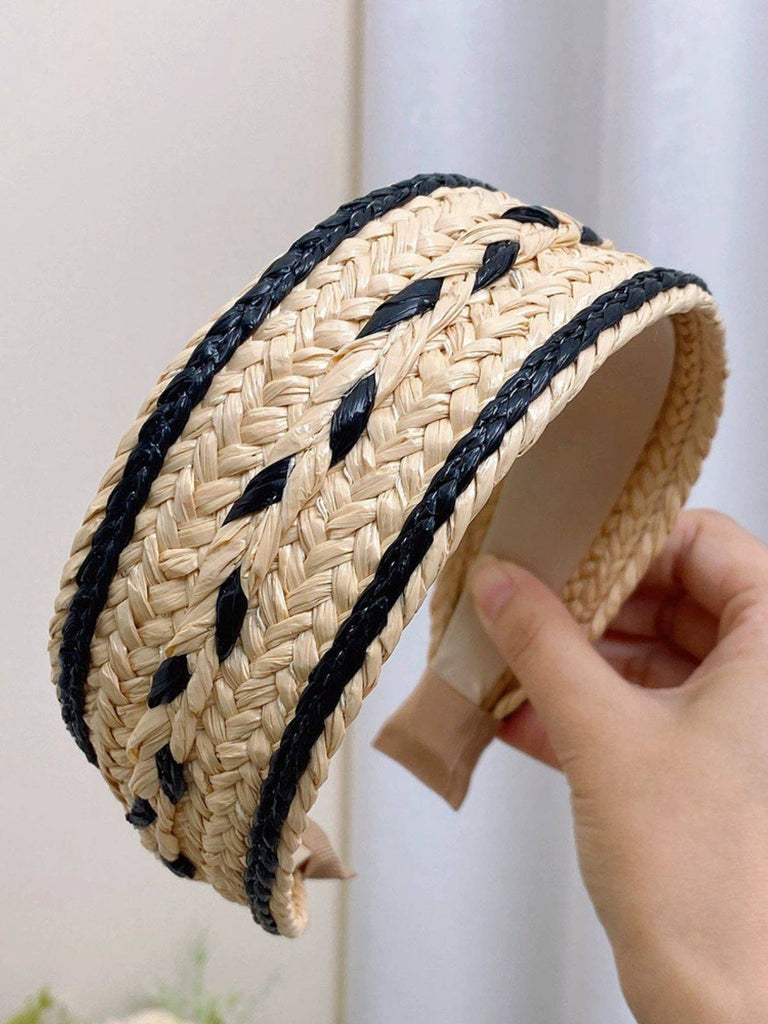 Boho Farbe Patchwork Geflochten Stirnband