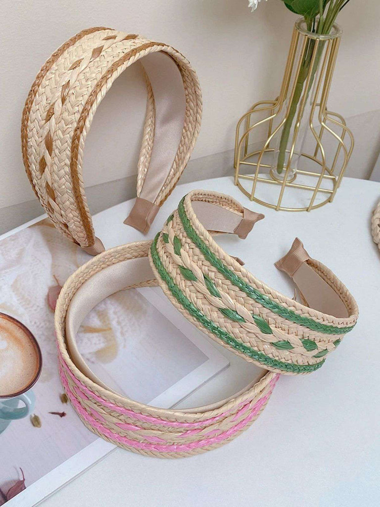 Boho Farbe Patchwork Geflochten Stirnband