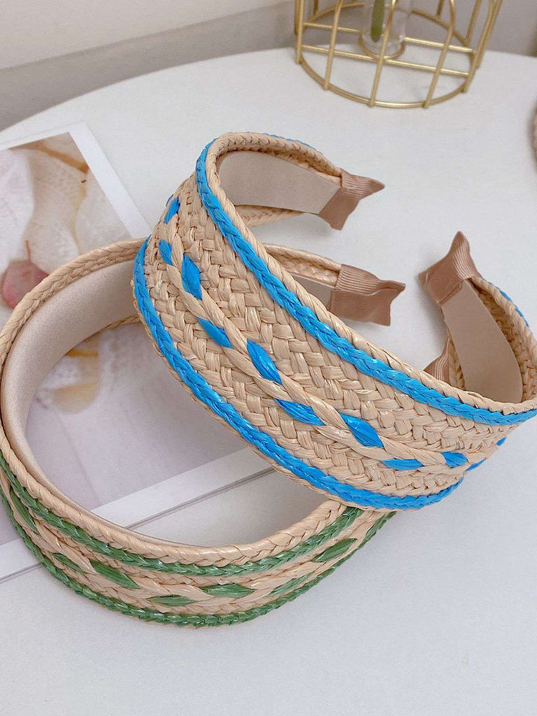 Boho Farbe Patchwork Geflochten Stirnband