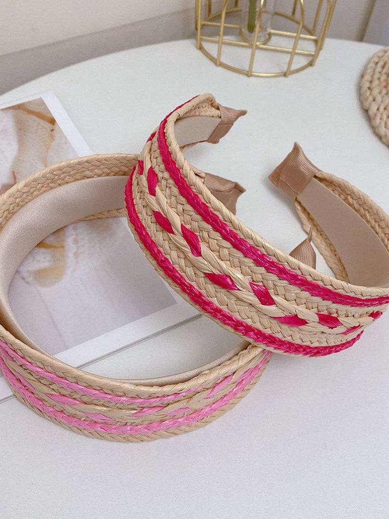 Boho Farbe Patchwork Geflochten Stirnband