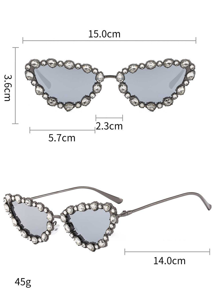 Vintage Diamant Katzenauge Sonnenbrille
