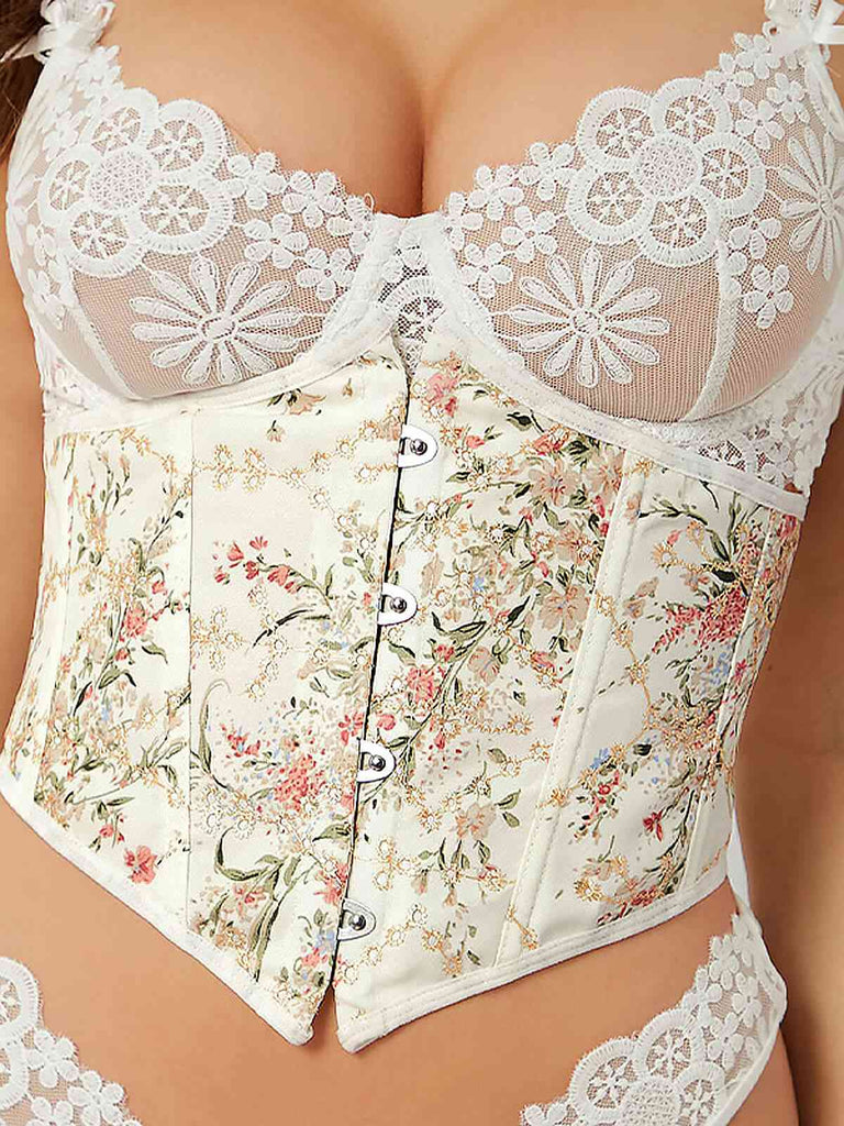 Vintage Palace Blumen Hook Korsett