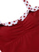 Schwarz 1940er Halter Patchwork Einteiliger Badeanzug