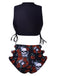 Schwarz 1970er Rose Schädel Schnürung Tankini