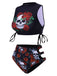Schwarz 1970er Rose Schädel Schnürung Tankini
