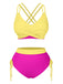 1940er Kreuzen Hohe Taille Seitliche Bindungen Bikini