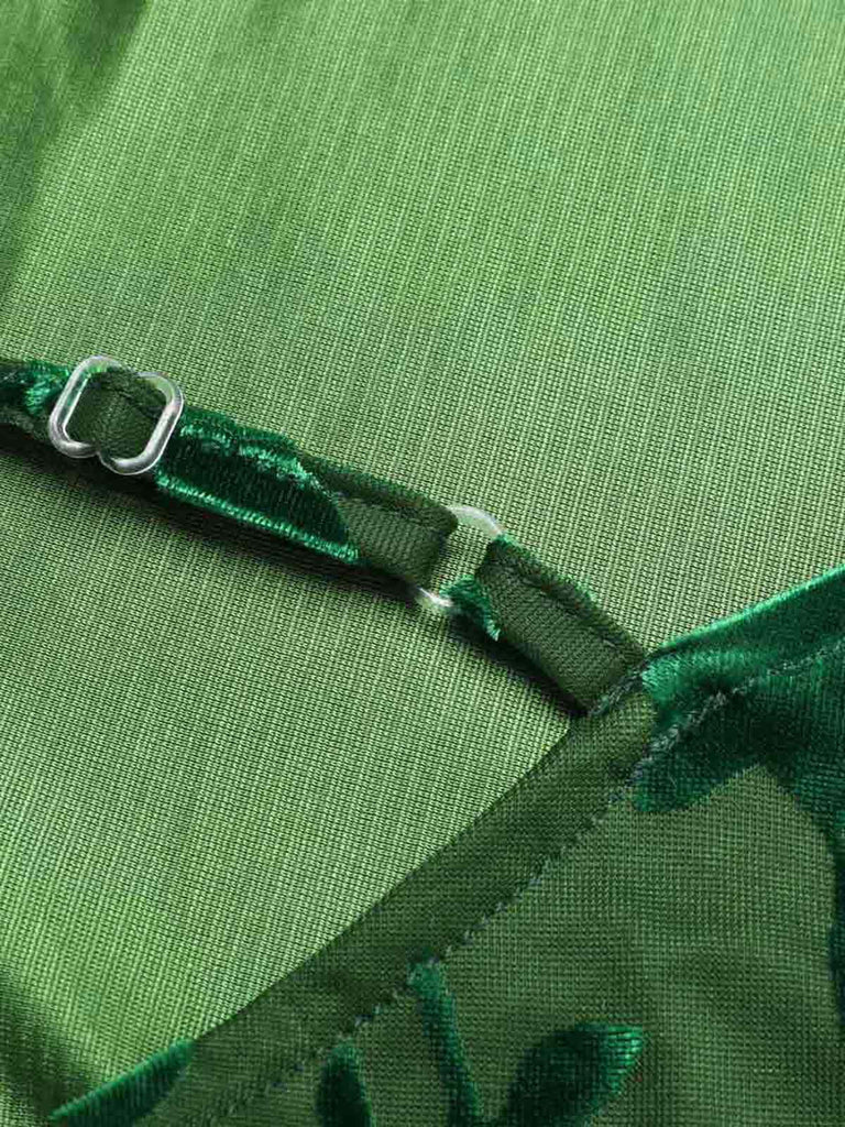 Grün 1930er Vintage Blumen Vintage Kleid