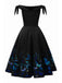 1950ER VINTAGE SCHULTERFREI SCHMETTERLING KLEID