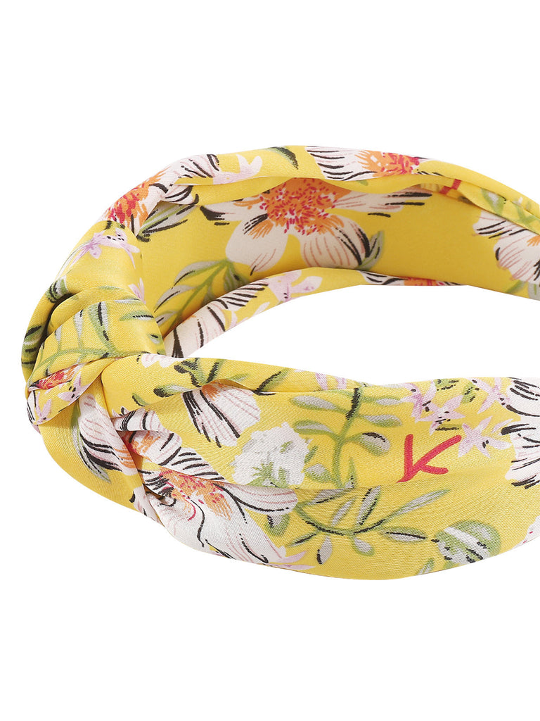 Retro Floral Knotted Bowknot Stirnband