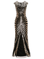 1920ER PAILLETTEN ART DECO MAXIKLEID