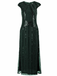 SCHWARZ 1920ER PARTY PAILLETTEN VINTAGE KLEID