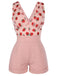 STRAWBERRY PINK PATCHWORK SPITZEN STRAMPLER
