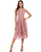 Blau 1950ER SPITZE BLUMEN SWING KLEID