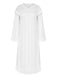 Weiß 1960s Solide Farbe Laternenärmel Nachthemd