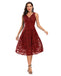 Blau 1950ER SPITZE BLUMEN SWING KLEID