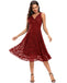 Blau 1950ER SPITZE BLUMEN SWING KLEID