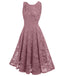 Blau 1950ER SPITZE BLUMEN SWING KLEID