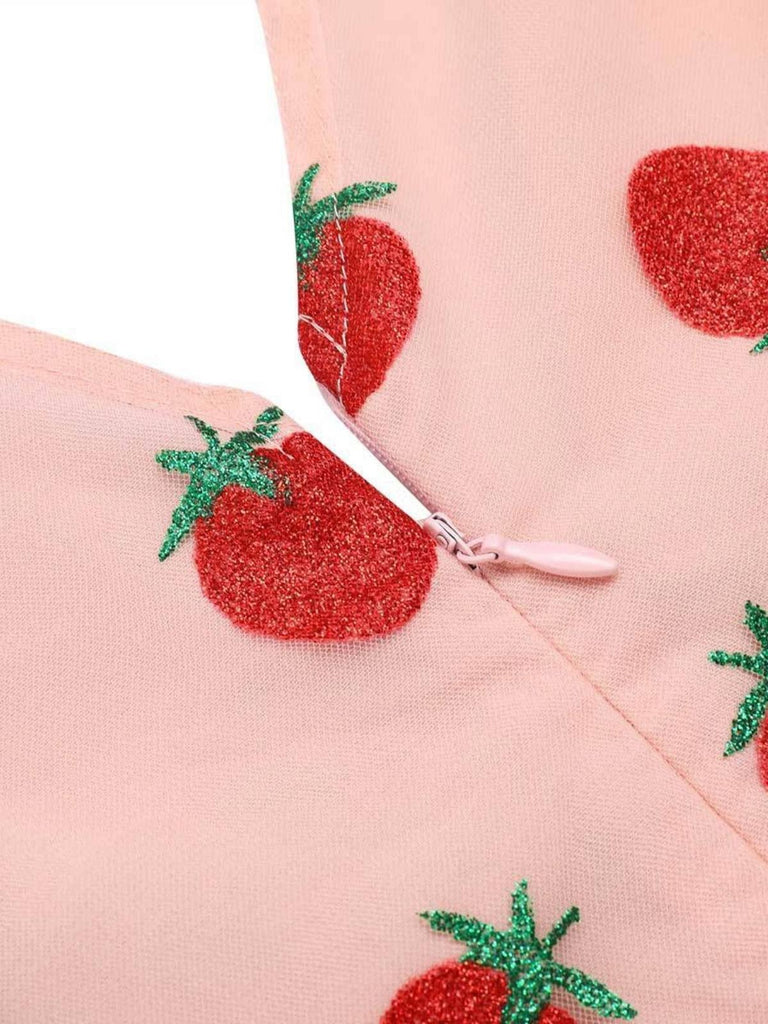 STRAWBERRY PINK PATCHWORK SPITZEN STRAMPLER