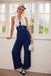 JUMPSUIT MIT NECKHOLDER BLAU UND WEIß