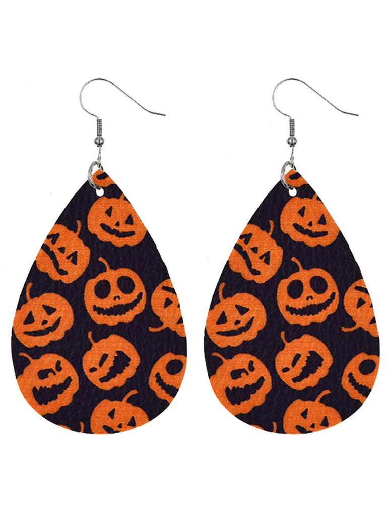 HALLOWEEN SCHWARZ ORANGE KÜRBIS OHRRINGE