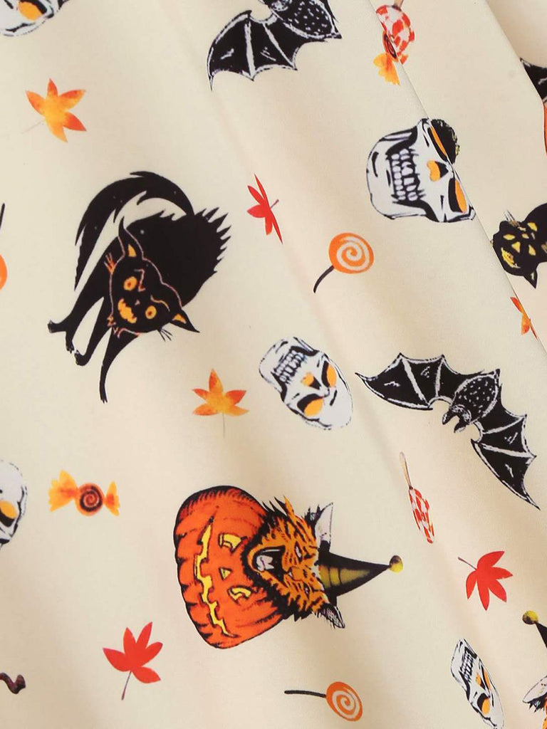 1950ER UMHÄNGE KÜRBIS HALLOWEEN KLEID