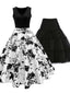 2PCS Top Seller 1950er Kleid & Schwarz Unterrock