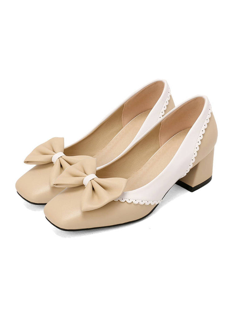 Aprikose RETRO MARY JANE HIGH HEEL SCHUHE