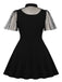 1950ER SCHWARZ SPITZE SWING KLEID