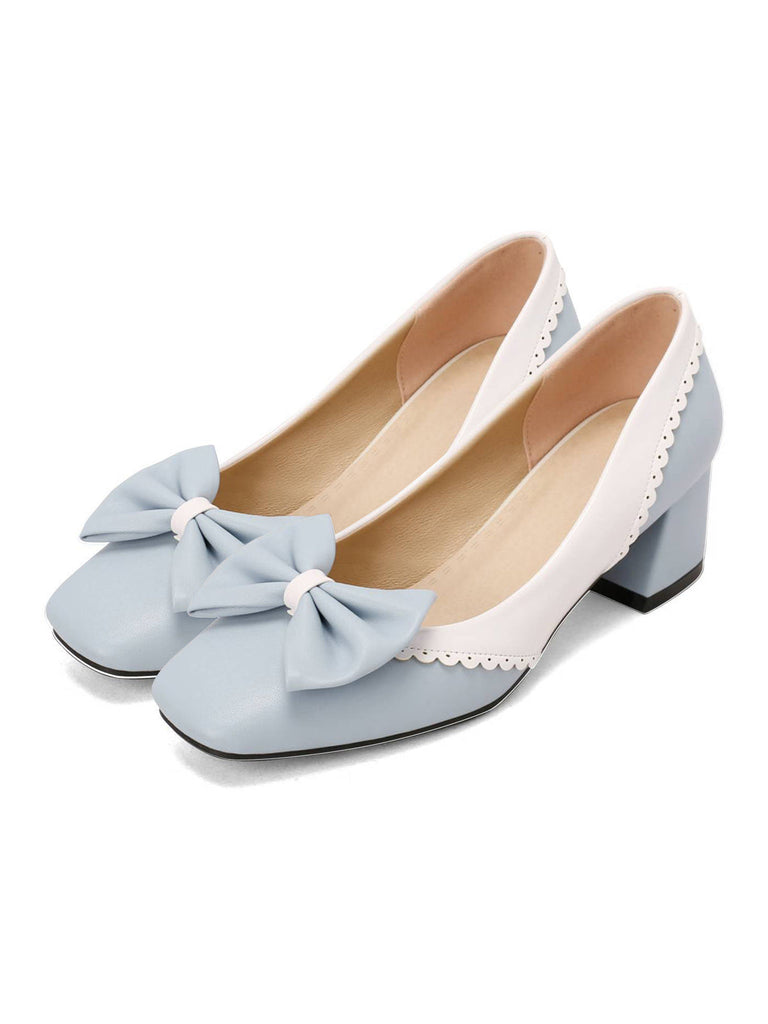 Gelb RETRO MARY JANE HIGH HEEL SCHUHE