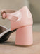 Rosa RETRO KNÖCHELRIEMEN HIGH HEELS SCHUHE