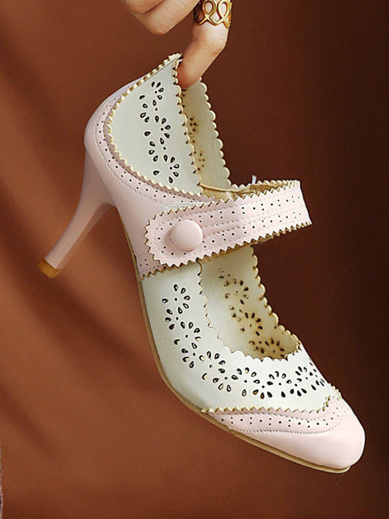 MARY JANE STILETTO-ABSATZ MIT RUNDEM KOPF