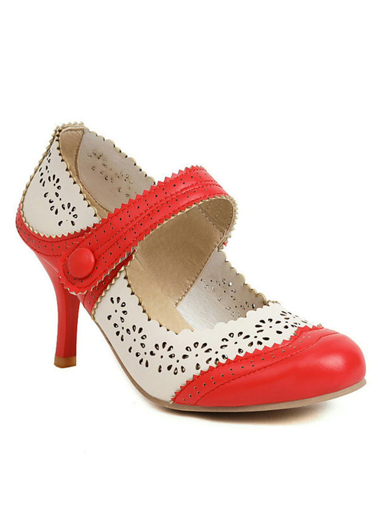 MARY JANE STILETTO-ABSATZ MIT RUNDEM KOPF