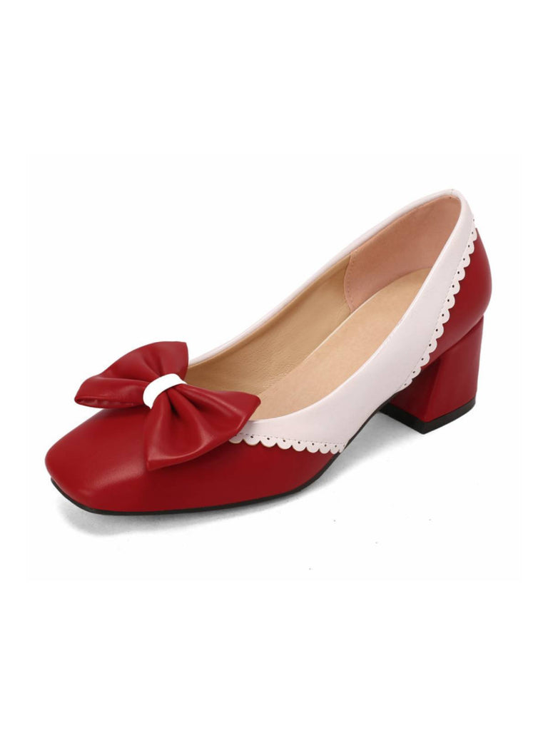 Rot RETRO MARY JANE HIGH HEEL SCHUHE
