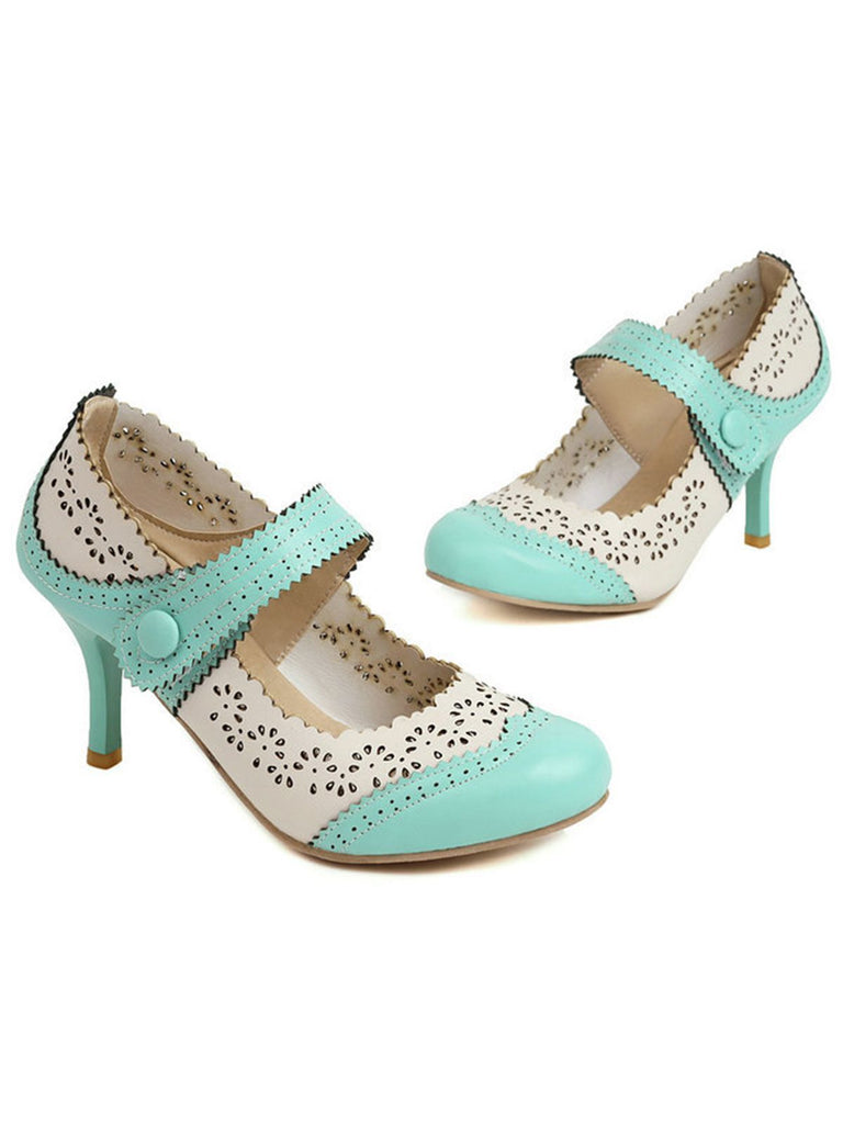 MARY JANE STILETTO-ABSATZ MIT RUNDEM KOPF