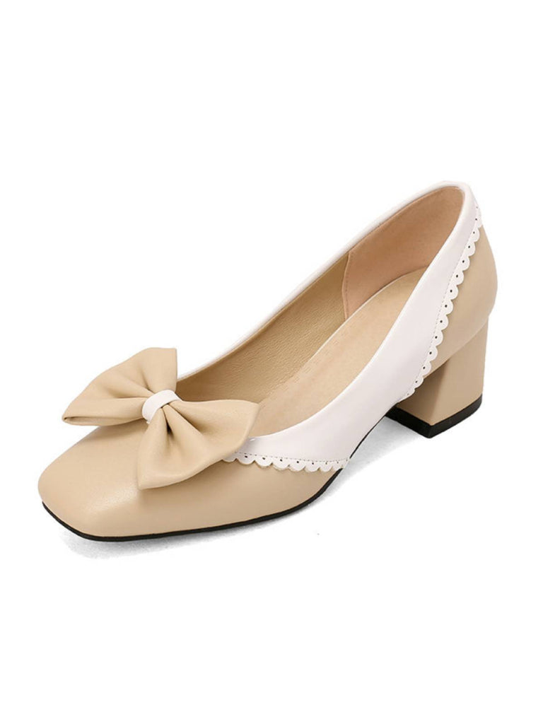 Aprikose RETRO MARY JANE HIGH HEEL SCHUHE