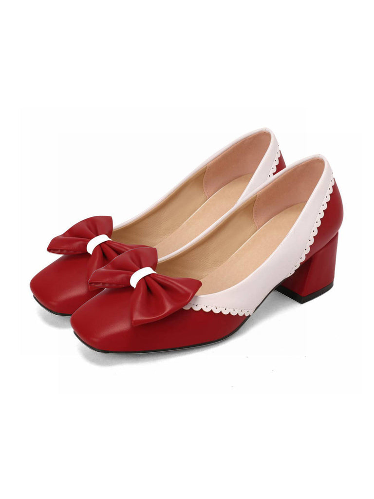 Gelb RETRO MARY JANE HIGH HEEL SCHUHE