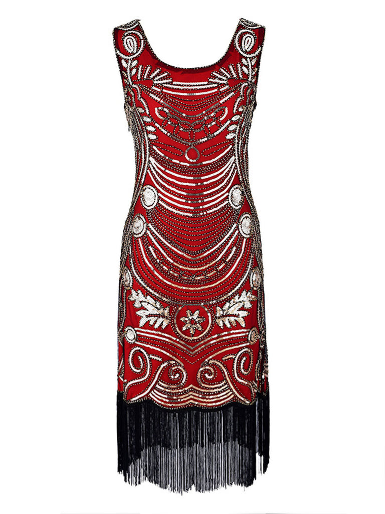 1920ER PERLEN PAILLETTEN FLAPPER KLEID