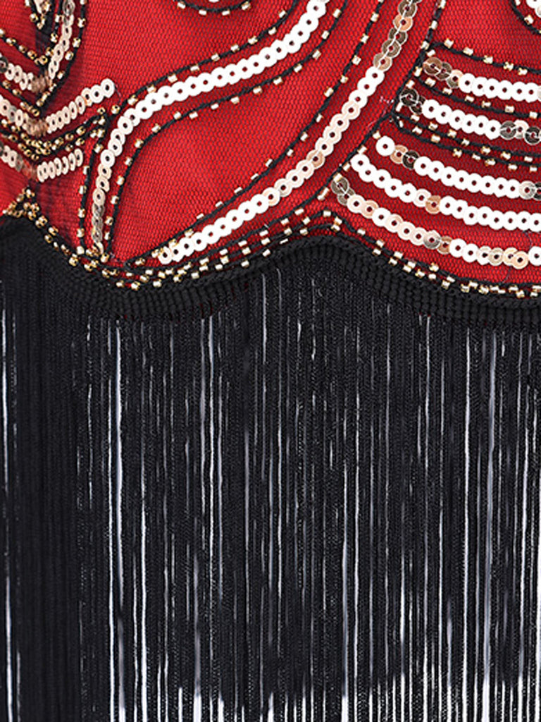 1920ER PERLEN PAILLETTEN FLAPPER KLEID