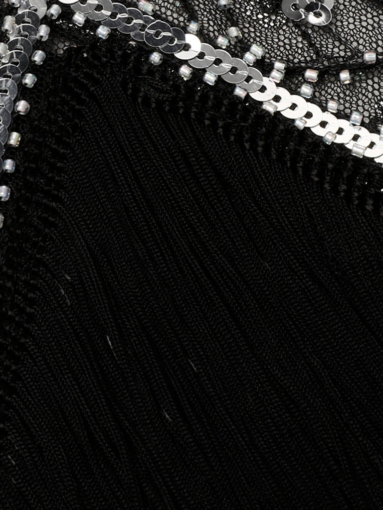 1920ER PAILLETTEN FRANSEN KLEID