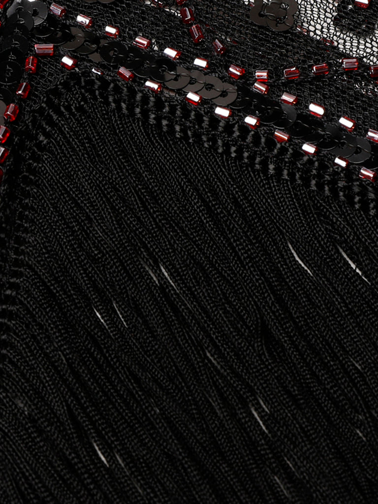 1920ER PAILLETTEN FRANSEN KLEID