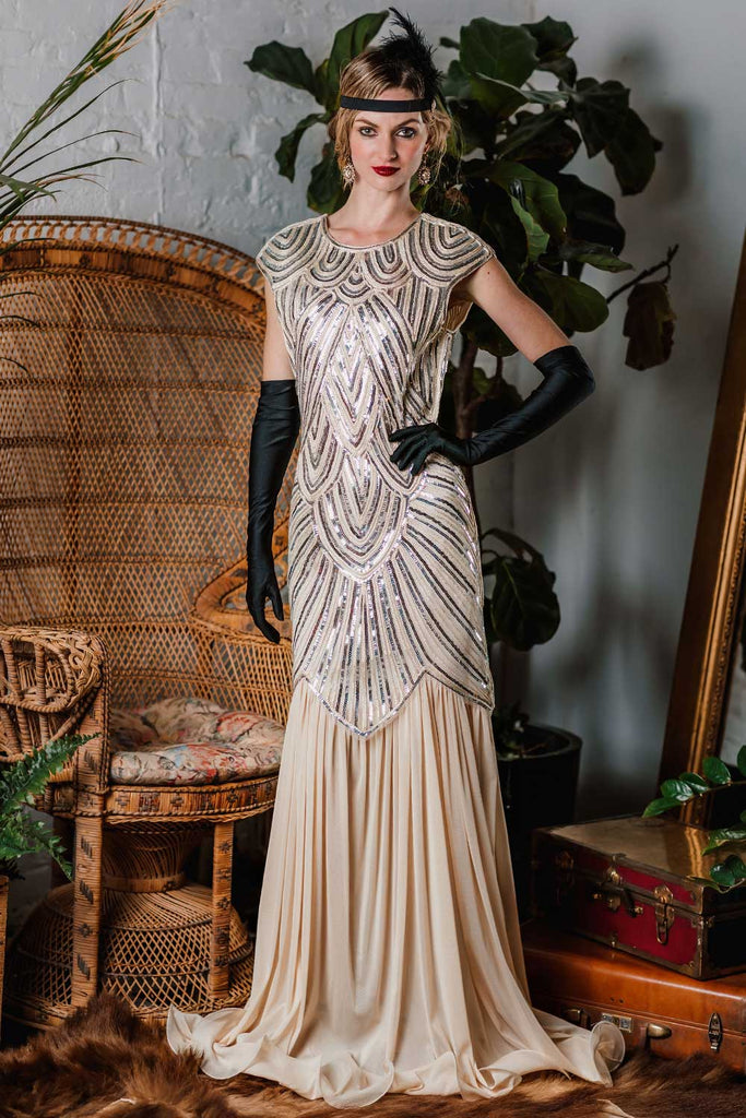 1920ER VINTAGE PAILLETTEN PARTY KLEID
