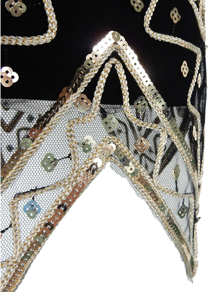 GROSS 1920ER APRIKOSE PERLEN PAILLETTEN KLEID