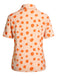 2PCS Orange 1960er Blumen Hemd & Rock