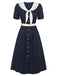 Dunkelblau & Weiß 1940er Matrosenkleid