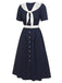 Dunkelblau & Weiß 1940er Matrosenkleid