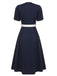 Dunkelblau & Weiß 1940er Matrosenkleid