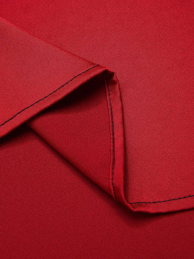 Schwarz & Rot 1930er Gothic Fischschwanz-Trägerkleid